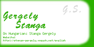 gergely stanga business card